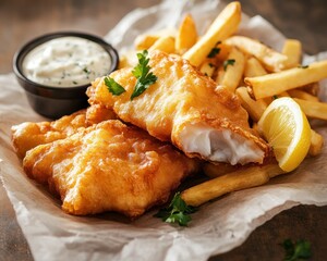 Fish and chips restaurant style