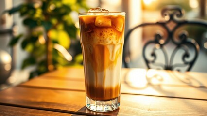 Refreshing Iced Caramel Macchiato A Summer Beverage Photography