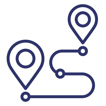 Path line icon on white