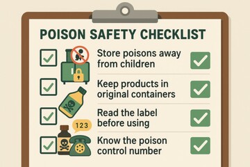 Poison Safety Checklist for Preventing Accidental Ingestion by Children in Home Environments
