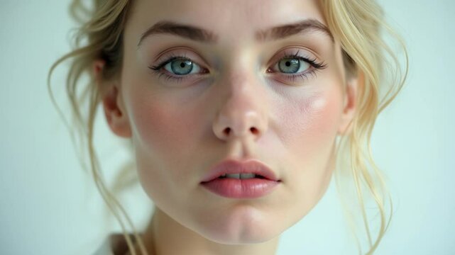 Creating a smoky eye look with defined brows while capturing a soft, genuine smile in a bright natural setting