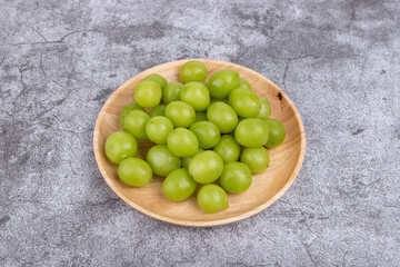 Sunshine Rose grapes on the plate