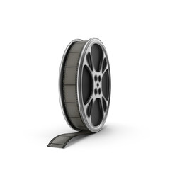 Vintage Film Reel Isolated on Transparent Background