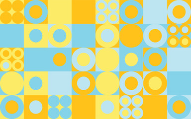 Beachside colour palette bubble pattern,geometric pattern on four colour in scandinavian style  © kasan