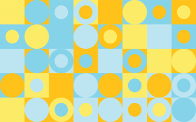 Beachside colour palette bubble pattern,geometric pattern on four colour in scandinavian style  © kasan