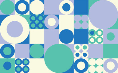 Abstract Blue Cyber monochrome scandinavian style pattern seamless background,Cyan Blue and river blue combination of grid background
