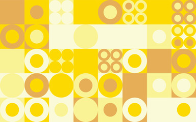 Abstract Bubble Scandinavian style pattern seamless background in honey lemon colour palette of Summer flavour colour
