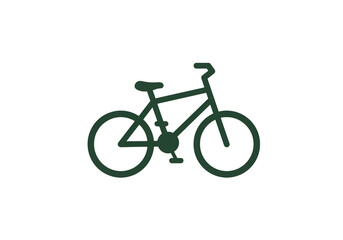 Obraz premium Isolated Bicycle Illustration Green Vehicle and Sport Fitness Transportation