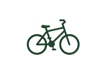 Isolated Bicycle Illustration Green Vehicle and Sport Fitness Transportation