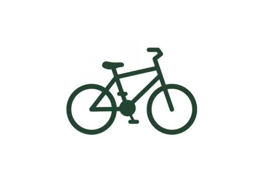 Isolated Bicycle Illustration Green Vehicle and Sport Fitness Transportation