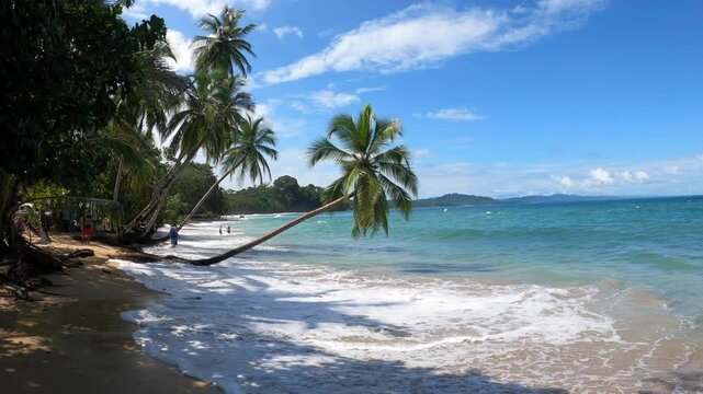 Beautiful tropical Punta Uva Beach, Limon, Costa Rica