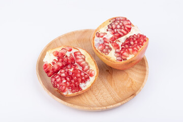 Fresh soft-seeded pomegranate fruits