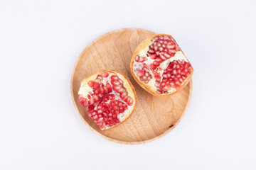 Fresh soft-seeded pomegranate fruits