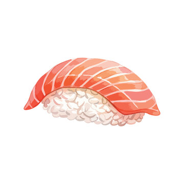 Salmon nigri Isolated on Transparent Background &ndash; Watercolour Illustration