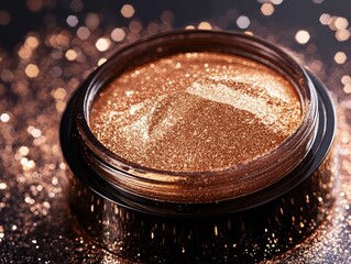 Shimmering brown cosmetic product