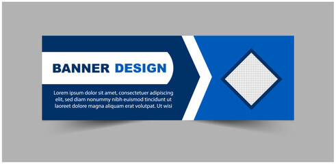 Fototapeta premium Social Media Cover Banner Template Design Blue Digital Marketing Banner For Business Corporate Vector Illustration