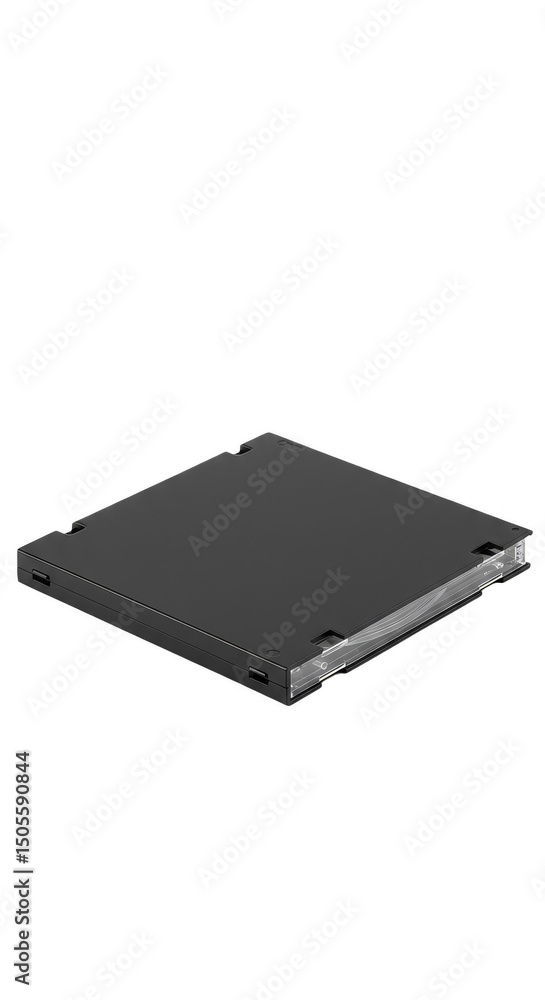 Poster isolated black square background technology object clean design