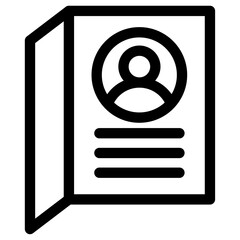Scenario icon Black and white outline vector
