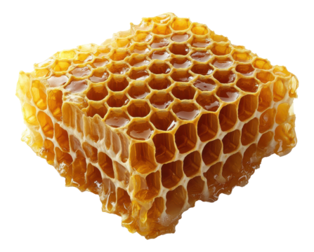 Honeycomb stacked on a Transparent Background, Detailed PNG Image, Honeycomb Structure