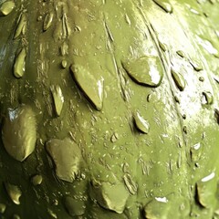 Water droplets on uneven surface