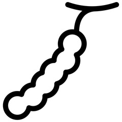 Obraz premium Tamarind icon Black and white outline vector