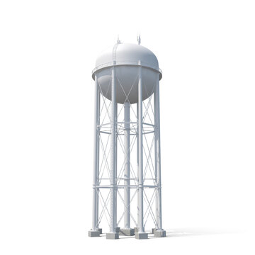 Water Tower isolated on transparent background