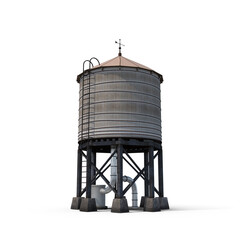 Water Tower isolated on transparent background