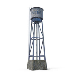 Water Tower isolated on transparent background