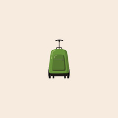 Backpack icon flat vector design.