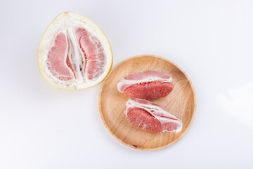 Fresh red-fleshed pomelos
