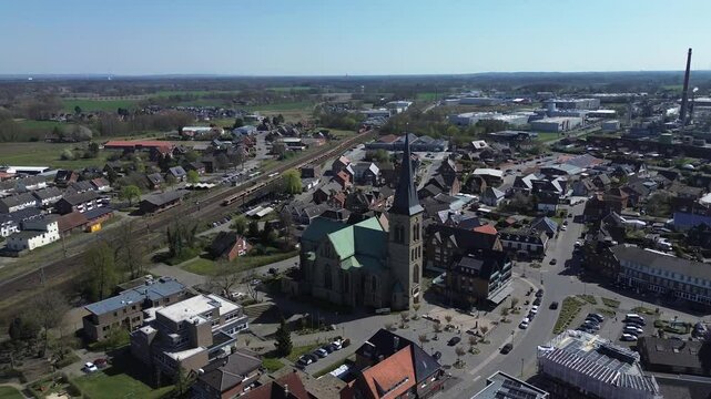 Salzbergen Luftaufnahmen Gewerbegebiet Dorf Stadt