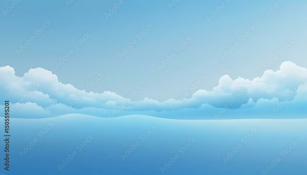 Poster abstract green background with smooth flowing curves and soft lighting creating a calming mood.