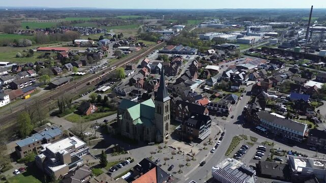 Salzbergen Luftaufnahmen Gewerbegebiet Dorf Stadt