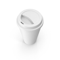 White Coffee Cup isolated on transparent background
