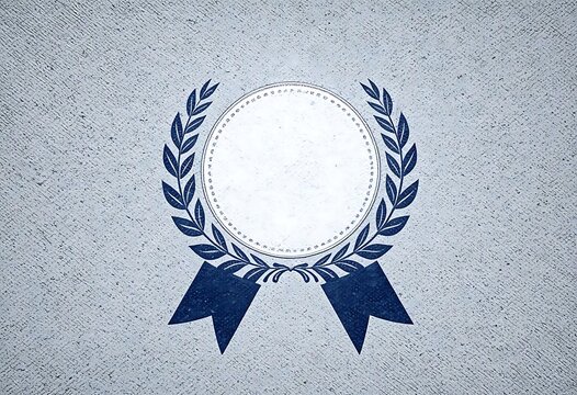 Award laurel ribbon emblem badge certificate achievement victory success honor premium quality design - Powered by Adobe