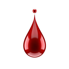 Fototapeta premium Isolated glossy red drop on black