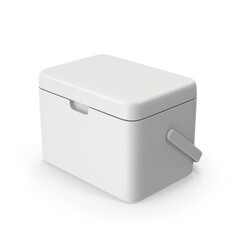 White Plastic Ice Cooler isolated on transparent background