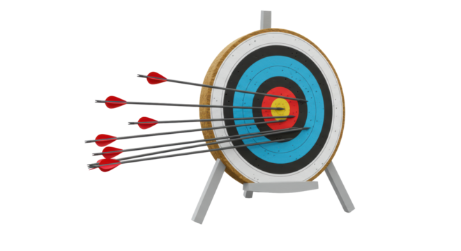 Isolated Archery Target