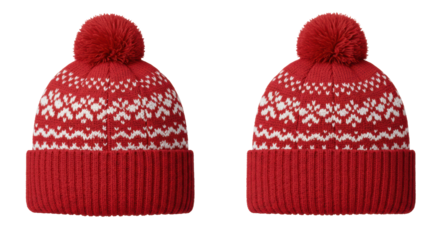 Isolated Winter Knitted Hats