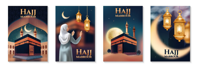 Realistic Hajj Vertical Card Set