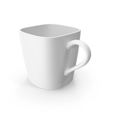 White Water Cup isolated on transparent background