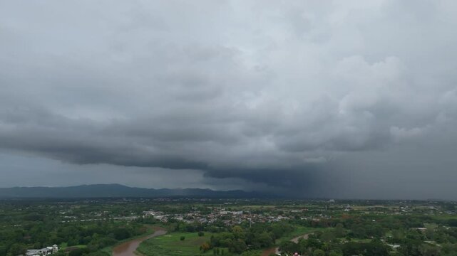 Rain Bomb or Wet Microburst intense rainfall over a short period because climate change.