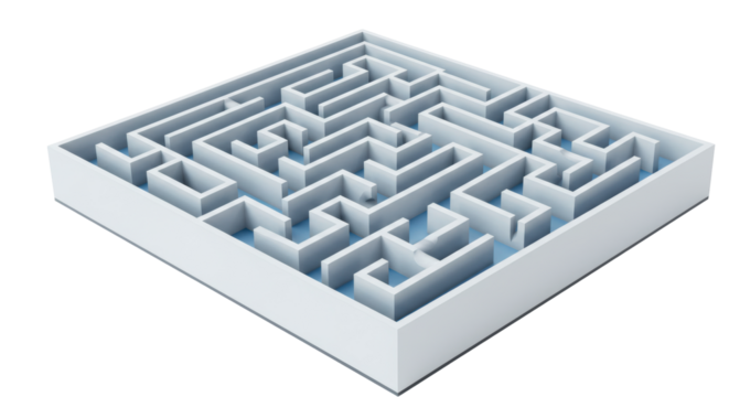 Isolated Square Maze