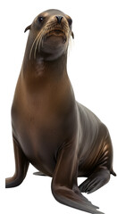 Obraz premium Sea Lion Portrait on Transparent Background Realistic Photo Illustration