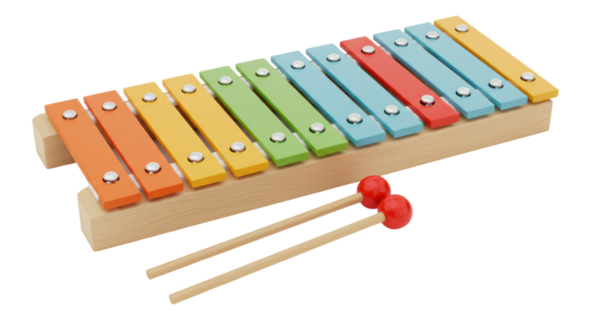 Isolated Xylophone Musical Instrument