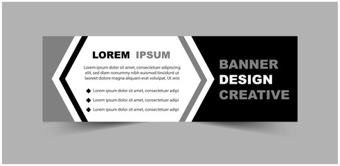 Social Media Banner Cover Design Template Black And Gray Digital Marketing Banner For Business Corporate Vector Illustration