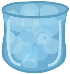 무더운 여름 시원한 음료 잔