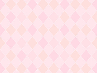 ダイヤ柄の背景、ピンク