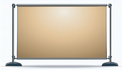 roll up banner stand isolated on white background