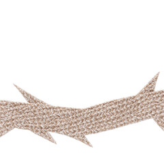 Obraz premium Fabric arrow woven beige on transparent background transparent background isolated png stock